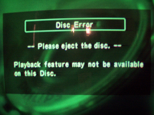 dvd disc reading error honda