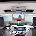 Overhead DVD player in Toyota Sienna van