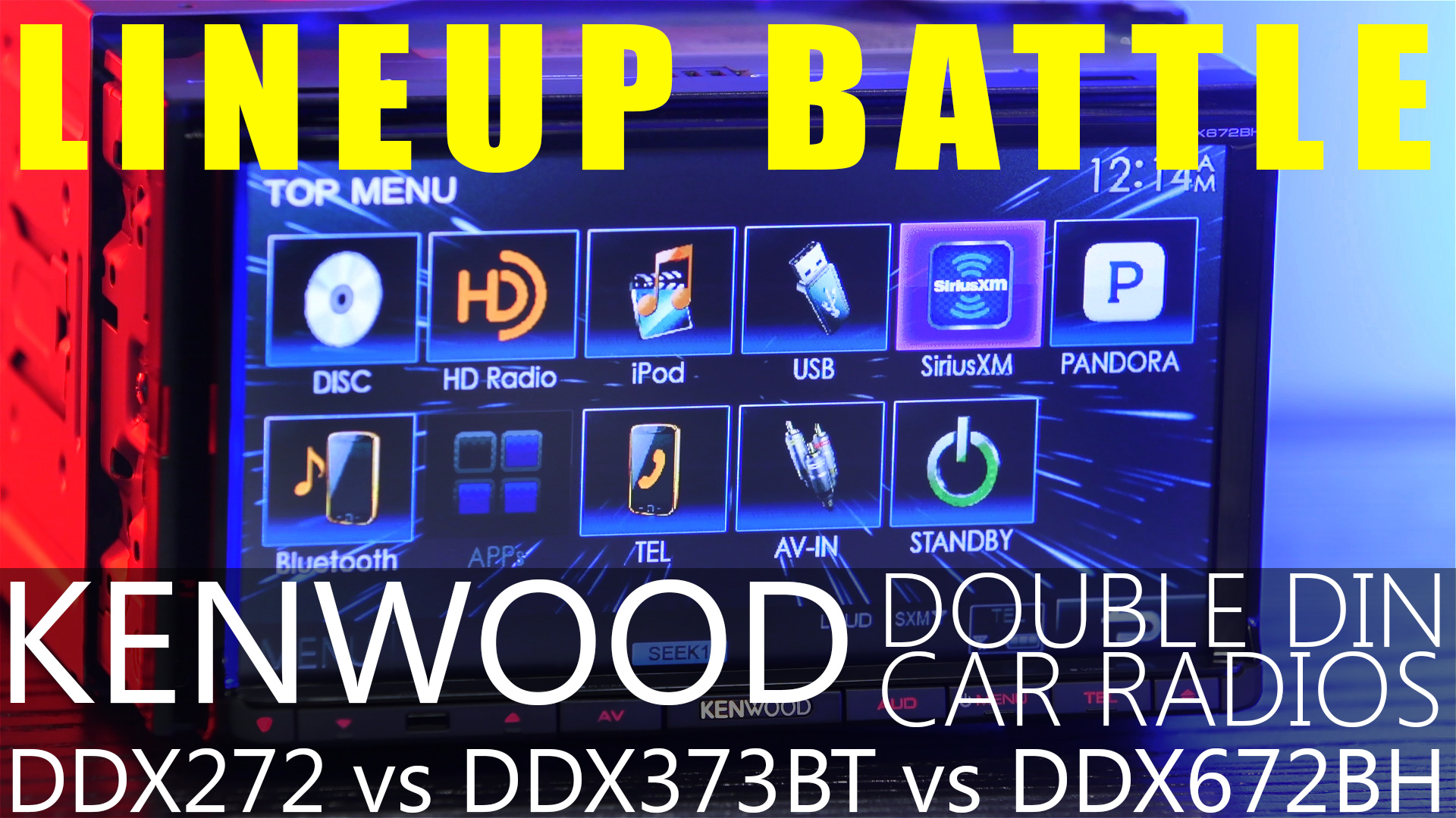 Kenwood DDX272 vs. DDX372BT vs. DDX672BH Double DIN line up battle