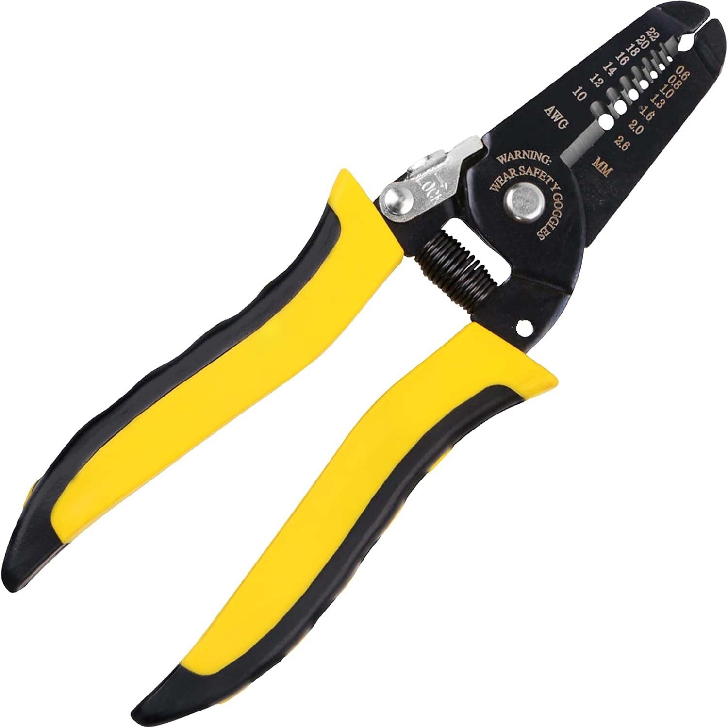 Automotive wire stripper used to remove insulation without damaging copper conductors.